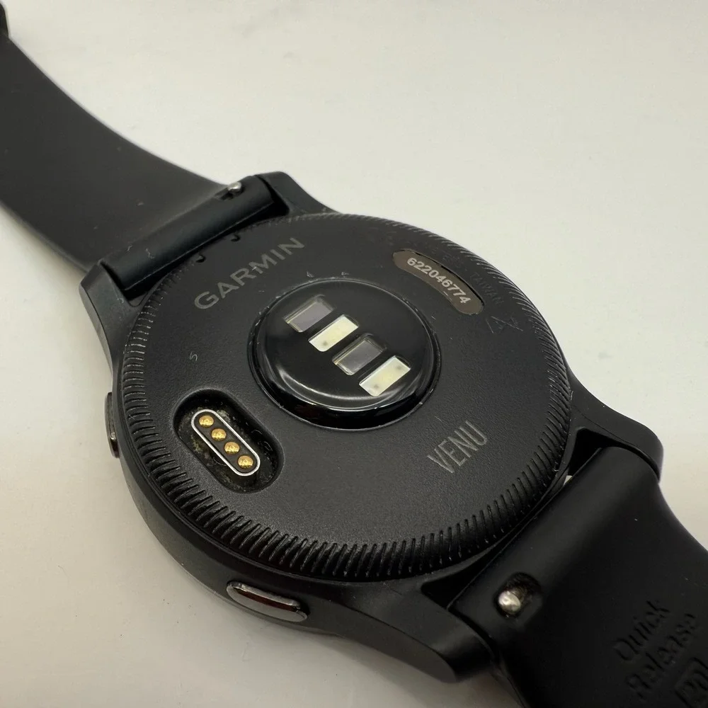 Garmin Venu GPS Smartwatch Black AMOLED Fitness‎ Watch Tested Working Charger